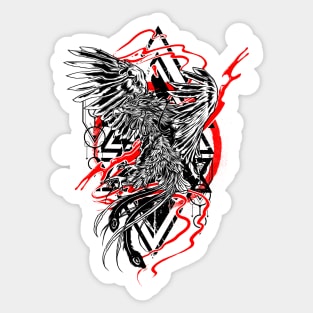 An eagle phoenix aggressive Sticker